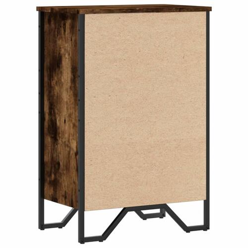 Bogreol 50x31x74,5 cm konstrueret træ røget egetræsfarve