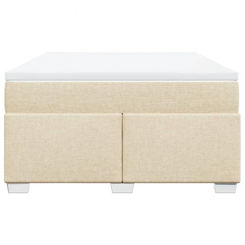 Kontinentalseng med madras 140x200 cm stof cremefarvet