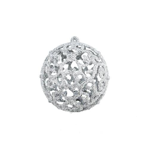 Julekuglesæt 100 stk. 3/4/6 cm sølvfarvet