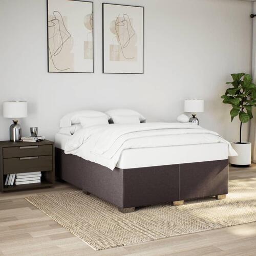 Sengeramme uden madras 160x200 cm stof mørkebrun