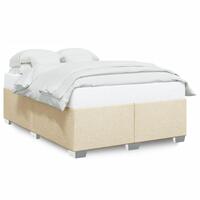 Sengeramme uden madras 140x200 cm stof cremefarvet