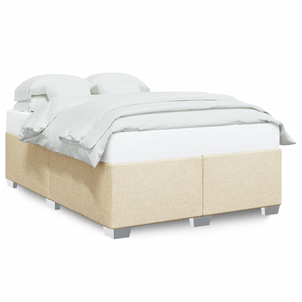 Sengeramme uden madras 140x200 cm stof cremefarvet