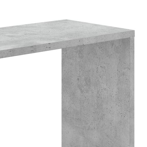 Bogreol 80,5x23,5x162,5 cm 5 hylder konstrueret træ betongrå