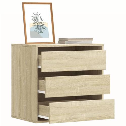 Kommode til hjørne 60x41x58 cm konstrueret træ sonoma-eg