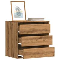 Kommode til hjørne 60x41x58 cm konstrueret træ egetræsfarvet