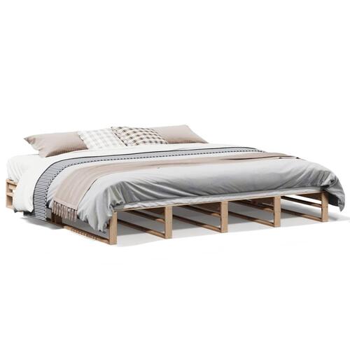 Sengeramme uden madras 180x200 cm massivt fyrretræ