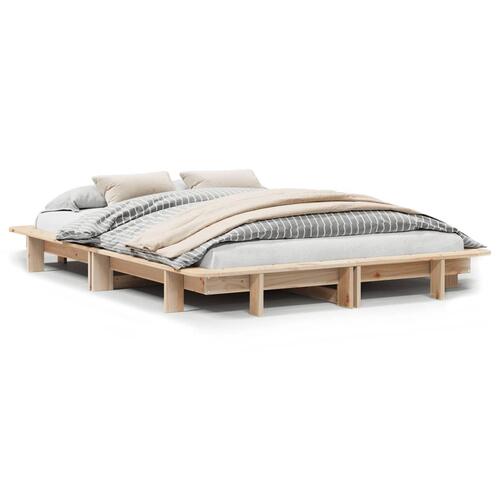 Sengeramme uden madras 120x200 cm massivt fyrretræ