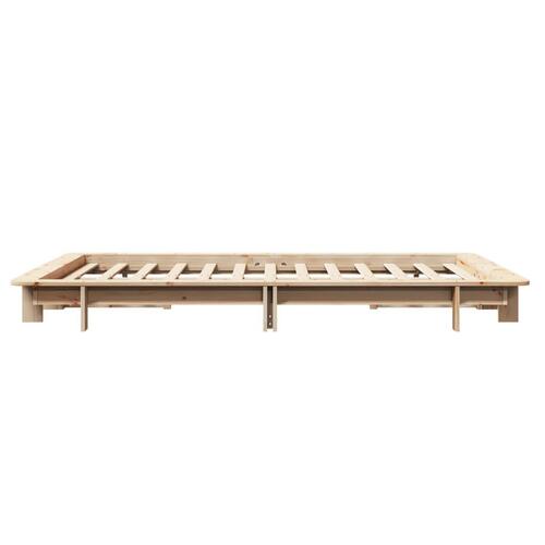 Sengeramme uden madras 120x200 cm massivt fyrretræ