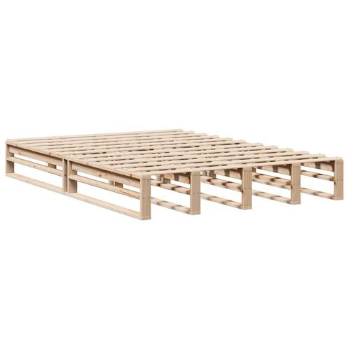 Sengeramme uden madras 140x200 cm massivt fyrretræ
