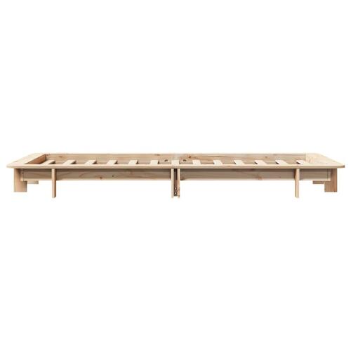 Sengeramme uden madras 75x190 cm massivt fyrretræ