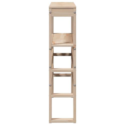 Sengegavl med hylder 90 cm massivt fyrretræ