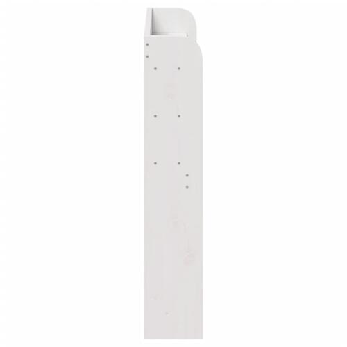 Sengegavl med hylder 75 cm massivt fyrretræ hvid