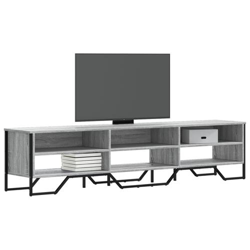 Tv-bord 180x34x41 cm konstrueret træ grå sonoma-eg
