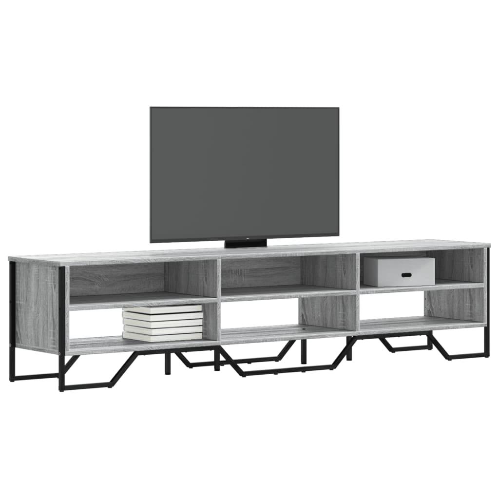 Tv-bord 180x34x41 cm konstrueret træ grå sonoma-eg