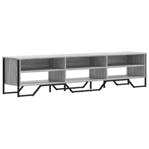Tv-bord 180x34x41 cm konstrueret træ grå sonoma-eg