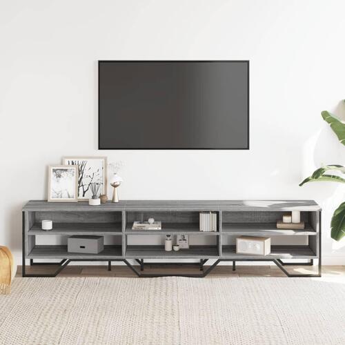 Tv-bord 180x34x41 cm konstrueret træ grå sonoma-eg