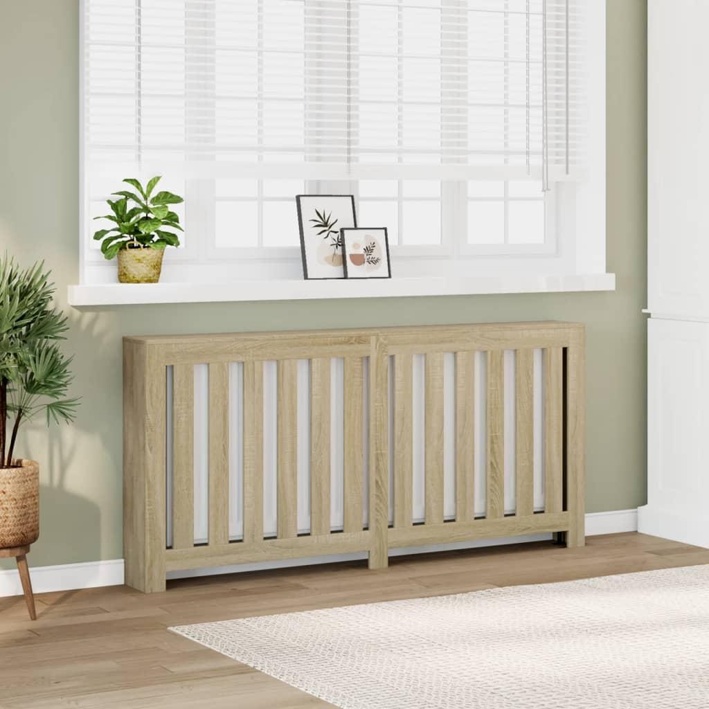 Radiatorskjuler 175x20x82 cm konstrueret træ sonoma-eg billede
