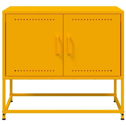Tv-bord 68,5x39x60,5 cm stål sennepsgul