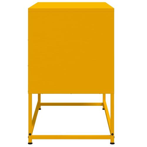 Tv-bord 68,5x39x60,5 cm stål sennepsgul