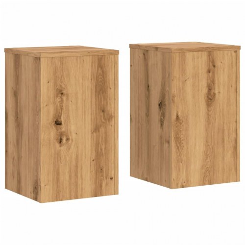 Plantestativer 2 stk. 30×30×50 cm - konstrueret træ, egetræsfarvet