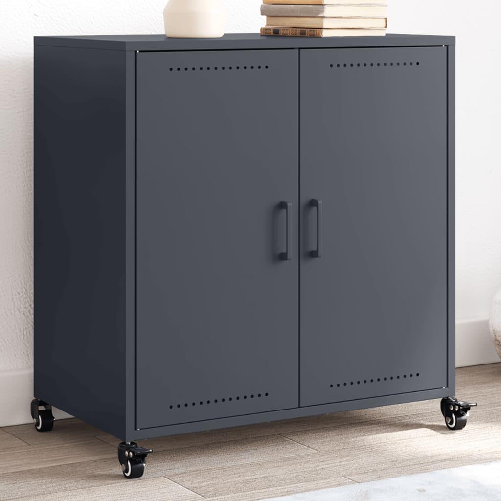 Skab 68x39x72 cm stål antracitgrå billede