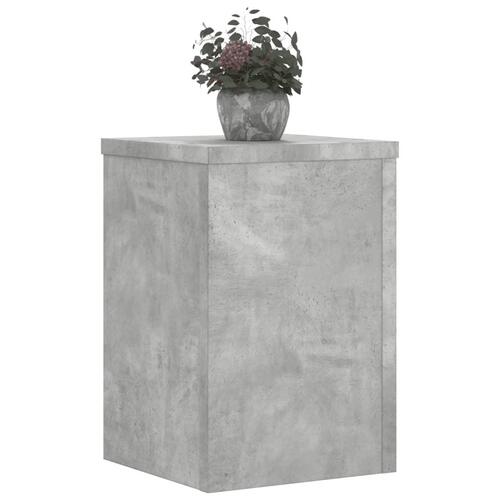 Plantestativer 2 stk. 25x25x35 cm konstrueret træ betongrå