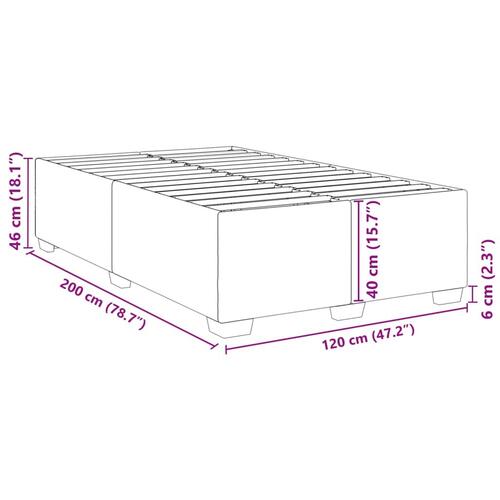 Sengeramme uden madras Sort 120x200 cm Stof