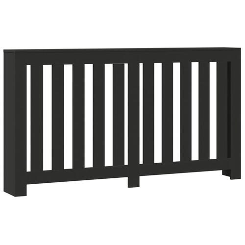 Radiatorskjuler 149x20x82 cm konstrueret træ sort