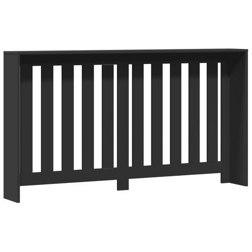 Radiatorskjuler 149x20x82 cm konstrueret træ sort