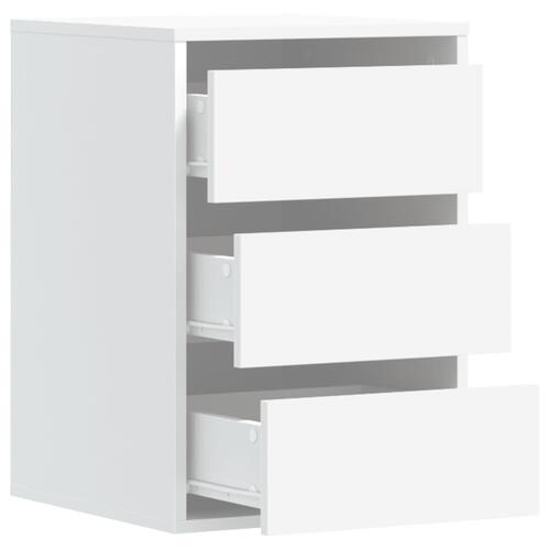 Kommode til hjørne 40x41x58 cm konstrueret træ hvid