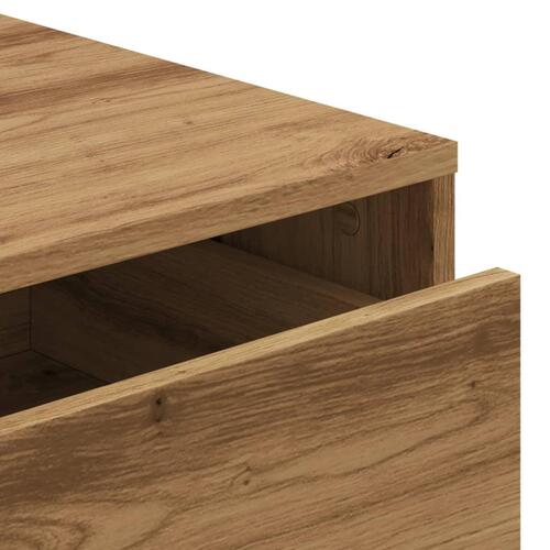 Kommode til hjørne 40x41x76 cm konstrueret træ egetræsfarvet
