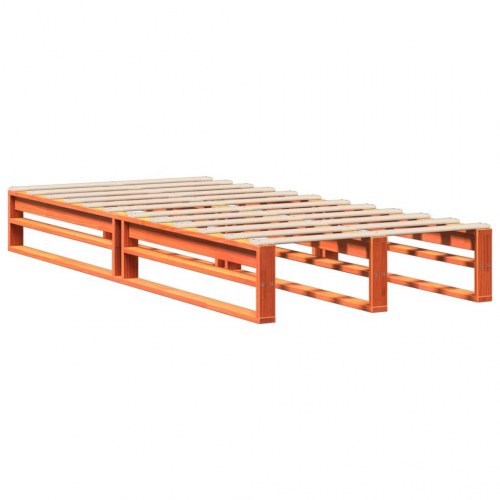 Sengeramme i massivt fyrretræ 75x190 cm - gyldenbrun