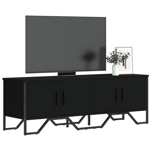 Tv-bord 122x34x41 cm konstrueret træ sort