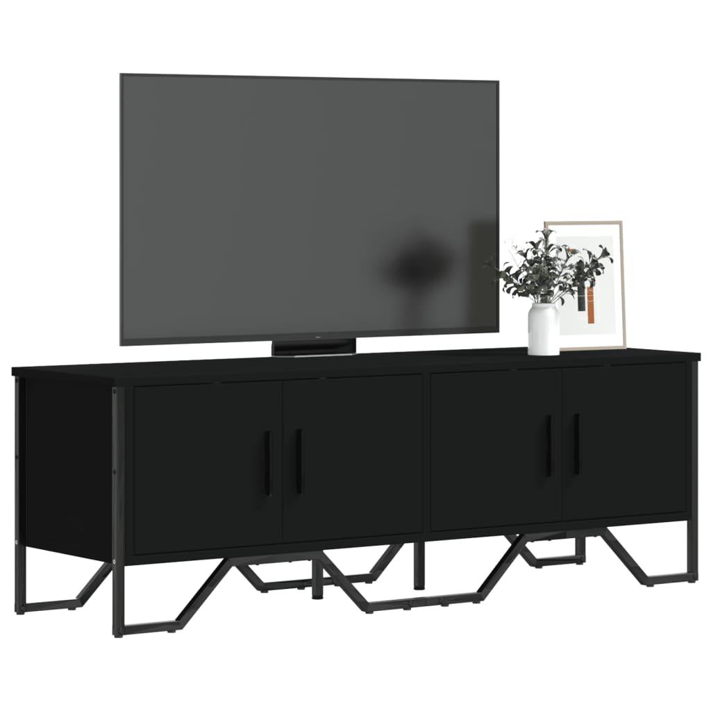 Tv-bord 122x34x41 cm konstrueret træ sort