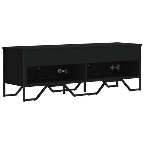 Tv-bord 122x34x41 cm konstrueret træ sort