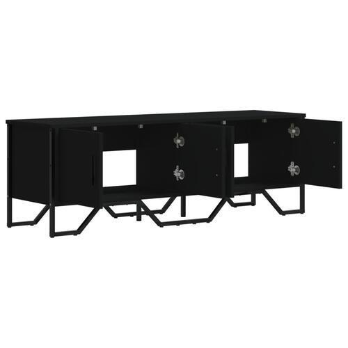 Tv-bord 122x34x41 cm konstrueret træ sort