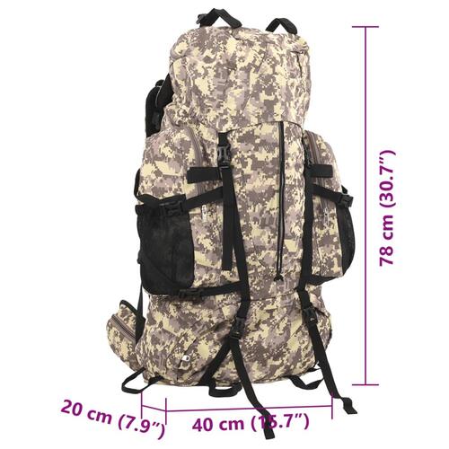Vandretaske 80 l camouflage oxfordstof brun