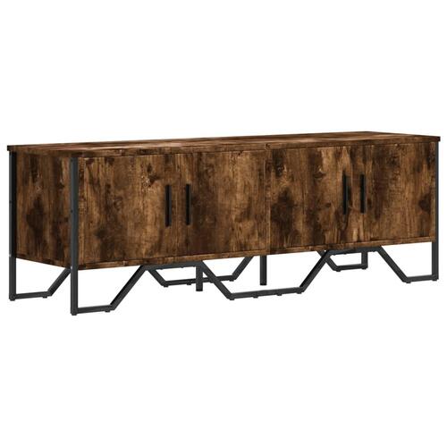Tv-bord 122x34x41 cm konstrueret træ røget egetræsfarve