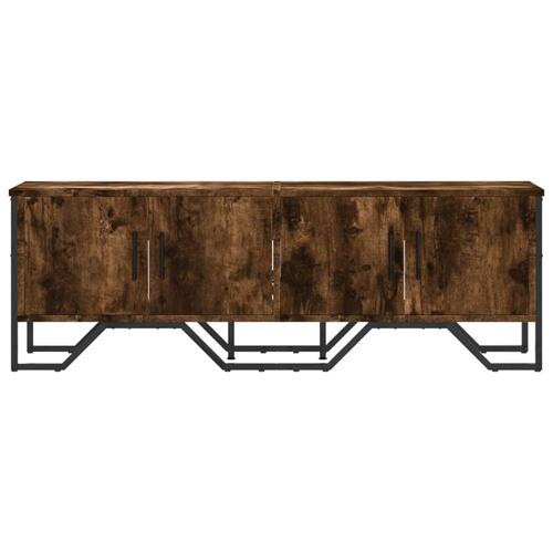 Tv-bord 122x34x41 cm konstrueret træ røget egetræsfarve