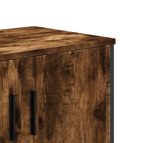 Tv-bord 122x34x41 cm konstrueret træ røget egetræsfarve
