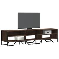 Tv-bord 180x34x41 cm konstrueret træ brun egetræsfarve