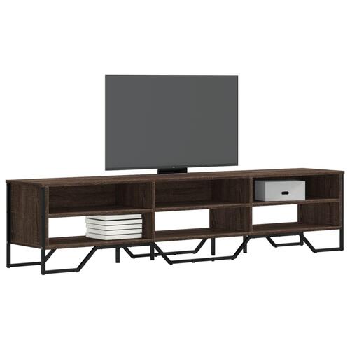 Tv-bord 180x34x41 cm konstrueret træ brun egetræsfarve