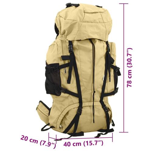 Vandretaske 80 l oxfordstof kakifarve