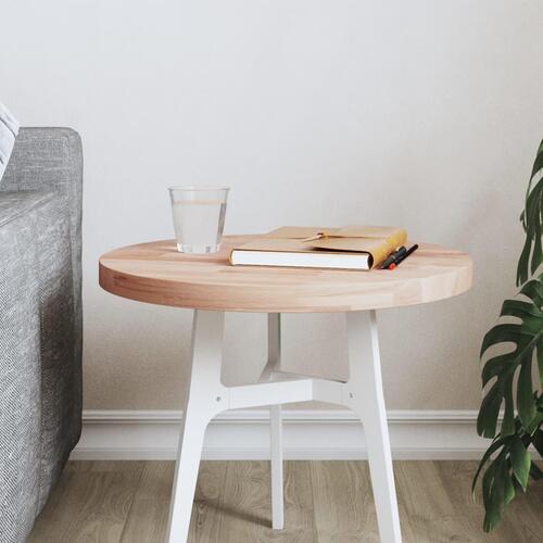 Bordplade Ø40x2,5 cm rund massivt bøgetræ