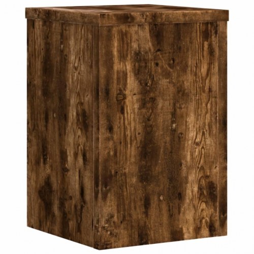 Plantestativer sæt á 2 - 25×25×35 cm i konstrueret træ, røget eg