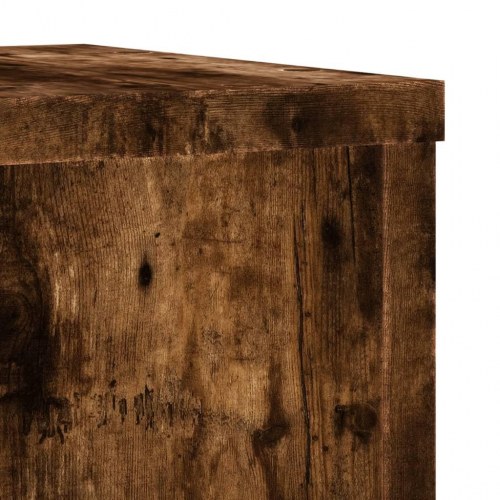 Plantestativer sæt á 2 - 25×25×35 cm i konstrueret træ, røget eg