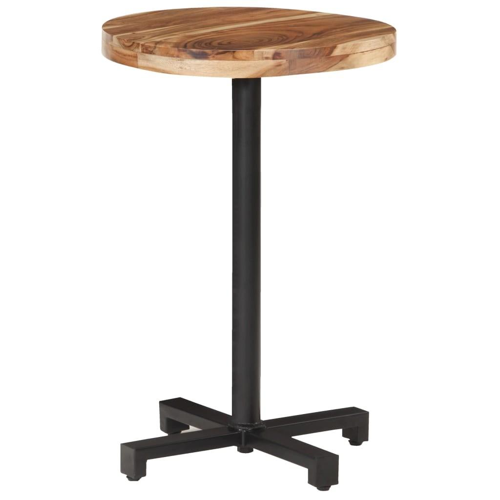 Bistrobord Ø50x75 cm rund massivt akacietræ
