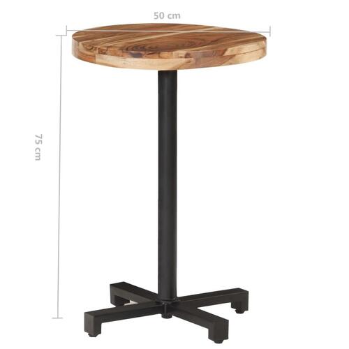 Bistrobord Ø50x75 cm rund massivt akacietræ