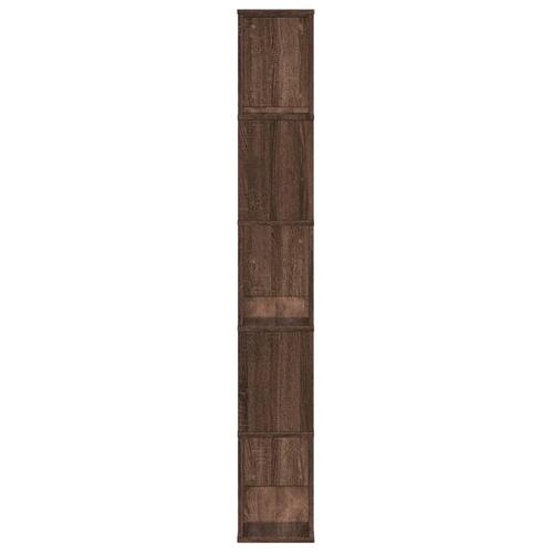 Bogreol 80,5x23,5x162,5 cm 5 hylder konstrueret træ brunt eg