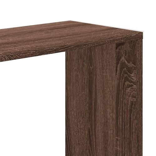 Bogreol 80,5x23,5x162,5 cm 5 hylder konstrueret træ brunt eg